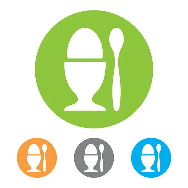 Vector illustration of Egg in eggcup icon