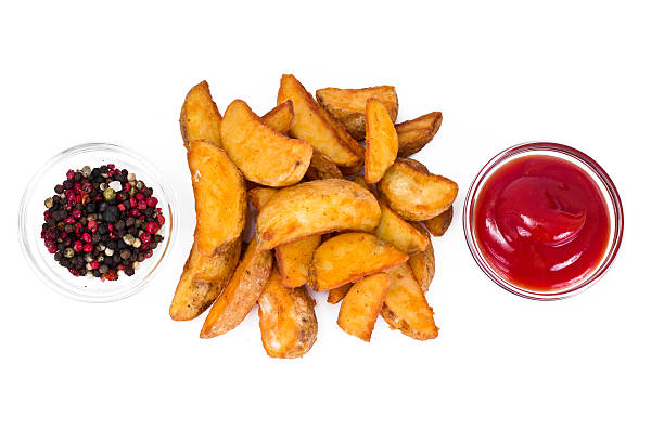 istock Potato Wedges, Potatoes in a Rural with Tomato Ketchup 539004898