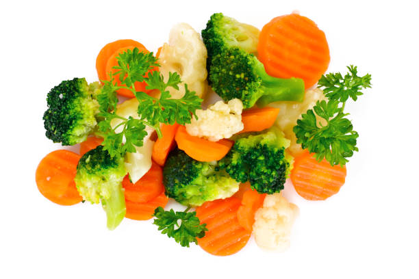 istock Steamed Vegetables Potatoes, Carrots, Cauliflower, Broccoli 539006808
