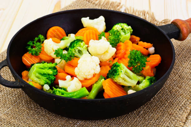istock Steamed Vegetables Potatoes, Carrots, Cauliflower, Broccoli 539006994