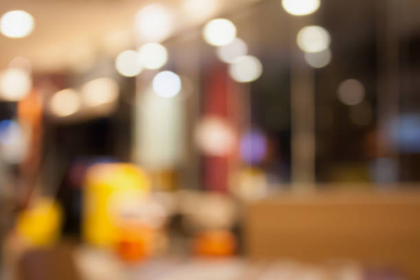 istock Coffee shop cafe blurred background with bokeh 539011198