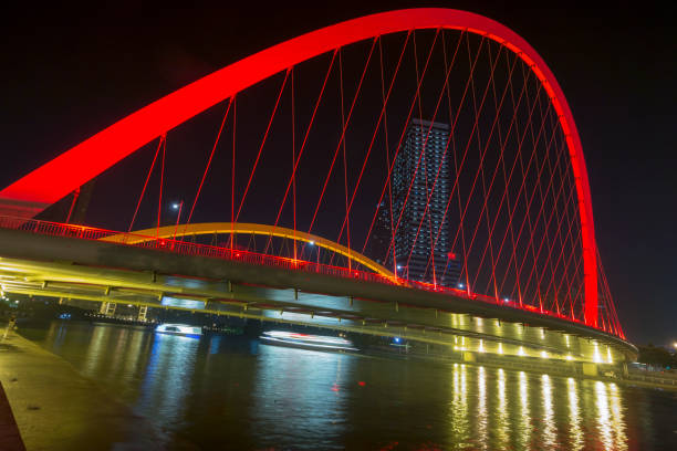 istock Night view of Tianjin dagu bridge 539011310