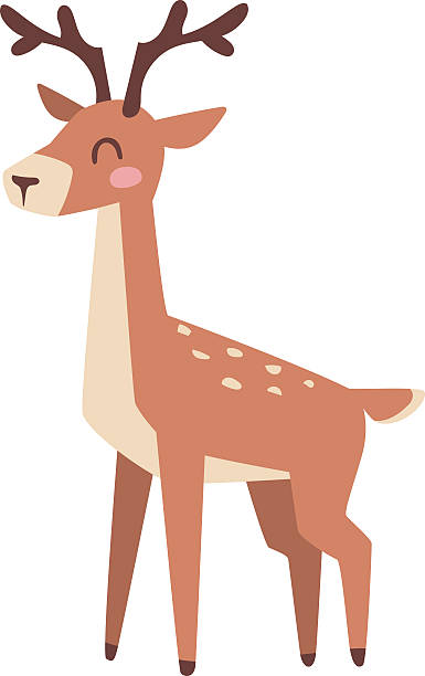 Cartoon Deer Vector Illustration Stock Illustration - Download Image Now -  Reindeer, Stag, Animal - iStock