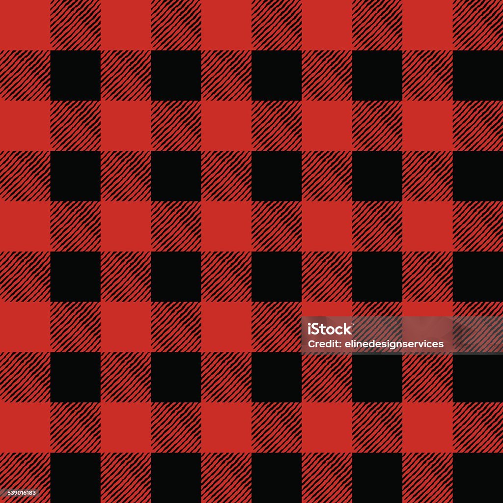 Vector Tiled Red and Black Flannel Pattern Illustration A flannel pattern illustration in red in black. Pattern can be tiled seamlessly. Vector EPS 10. 2015 stock vector