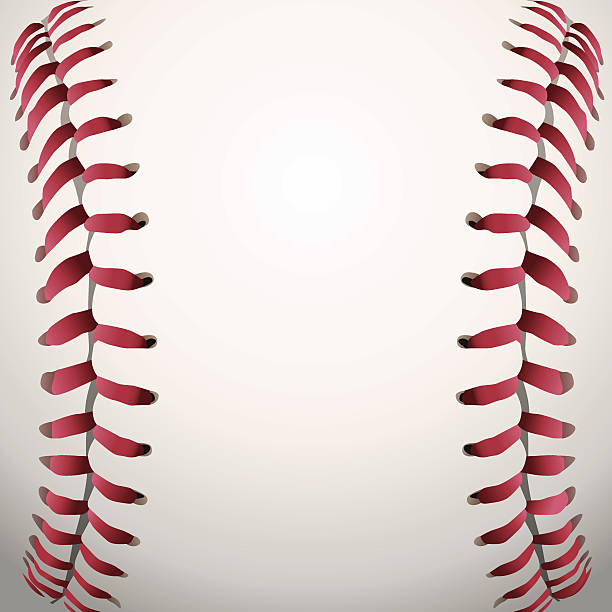 ilustraciones, imágenes clip art, dibujos animados e iconos de stock de vector de béisbol laces en primer plano de fondo ilustración - baseball background