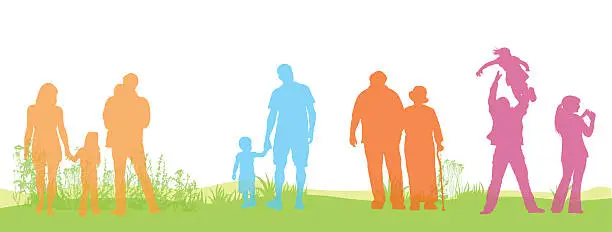 Vector illustration of Color Field People