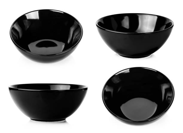 istock Black bowl isolated on a white background 539016628