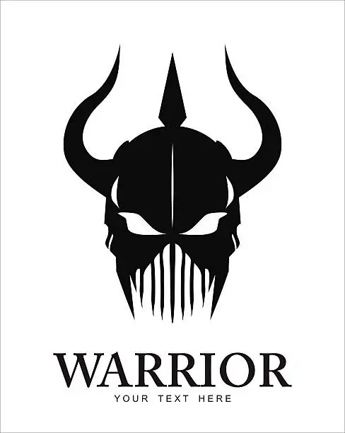 Vector illustration of ghost, warrior, warrior ghost. ghost warrior. winged ghost.