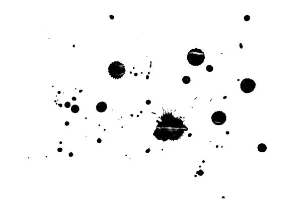 istock Splashes of paint brush isolated on white background. 539017522
