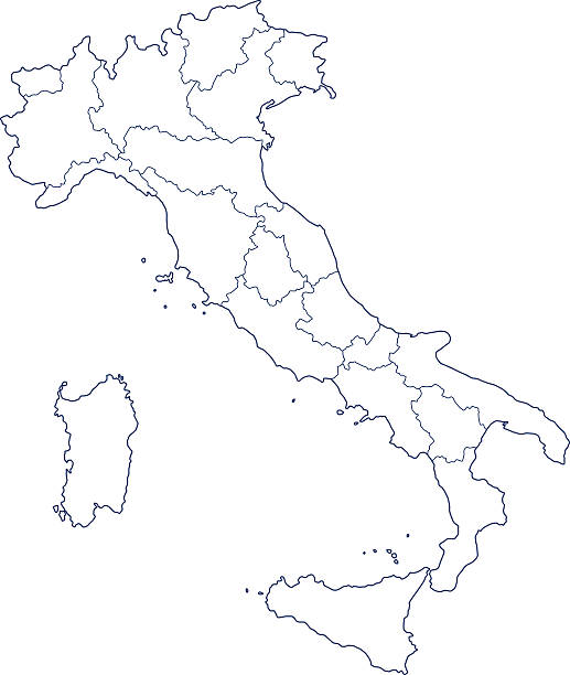 イタリア） - italy map sicily cartography点のイラスト素材／クリップアート素材／マンガ素材／アイコン素材