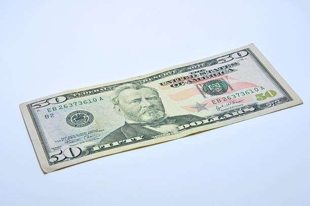 istock American 50  U.S. dollars on a white background 539018949