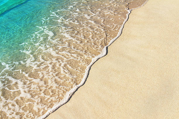 istock Soft wave of sea on the sandy beach 539020756