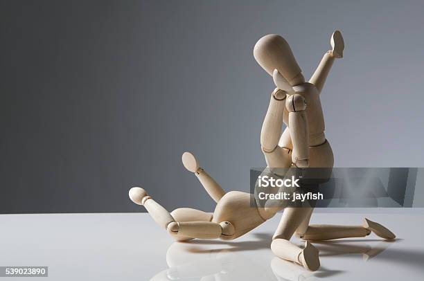 Wooden Figures Having Fun Stock Photo - Download Image Now - Sexual Issues, Sex and Reproduction, Positioning