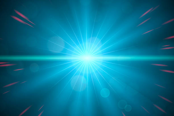istock Light and lens flare on dark background 539024612