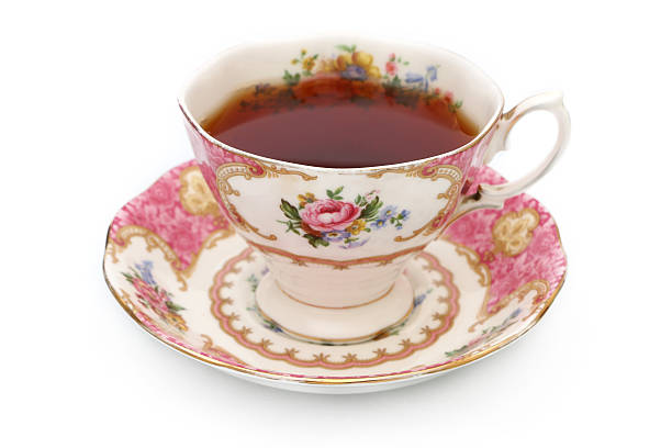 tasse à thé vintage - tea cup cup old fashioned china photos et images de collection