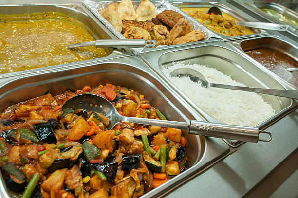 istock Indian lunch buffet or catering table 539025688