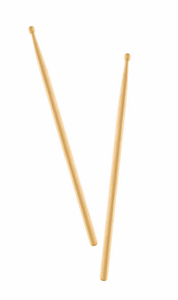 istock Two wooden drumsticks isolated 539025715
