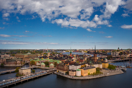 Scenic panorama of the Old Town (Gamla Stan) in Stockholm