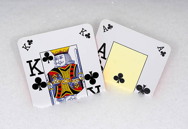 istock Ace and king card in the snow 539027497