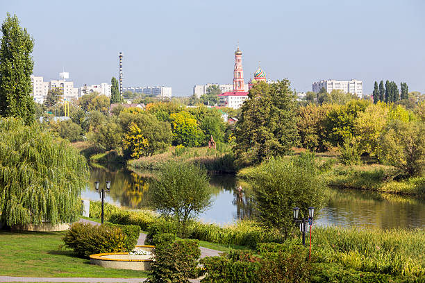 Russia. Tambov. Sunny day Russia.Tambov city and Tsna River. Sunny day tambov russia stock pictures, royalty-free photos & images