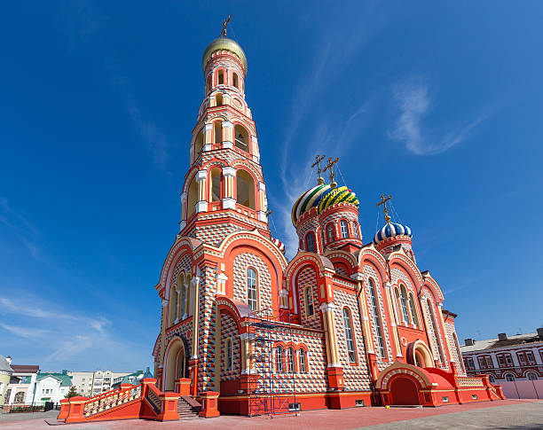 Russia. Tambov. Cathedral of the Ascension in Monaster Russia. Tambov city. Cathedral of the Ascension in Ascension Monastery tambov russia stock pictures, royalty-free photos & images