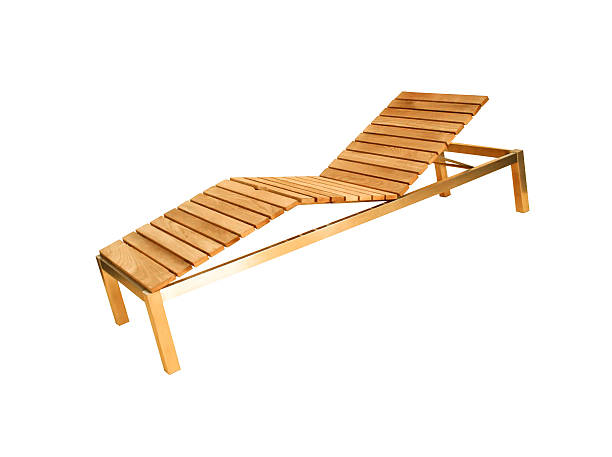 istock Wooden deck chair isolated 539040911