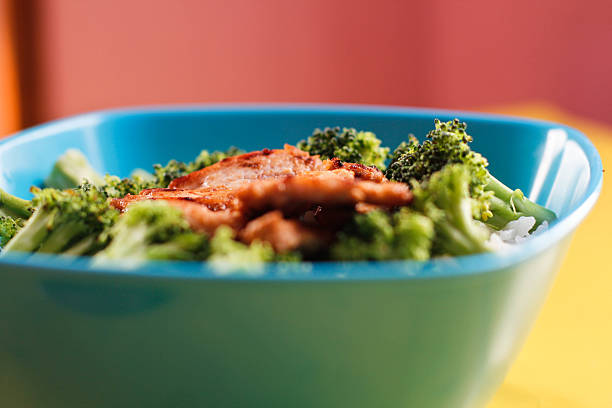 istock Blue bowl filled with fresh rice and vegetable 539055117