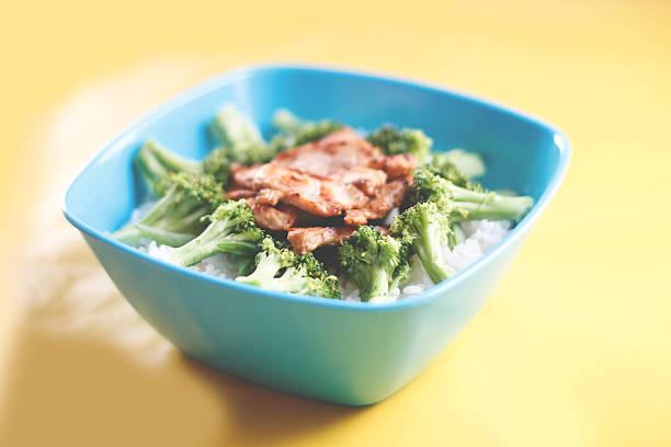 istock Blue bowl filled with fresh rice and vegetable 539055133