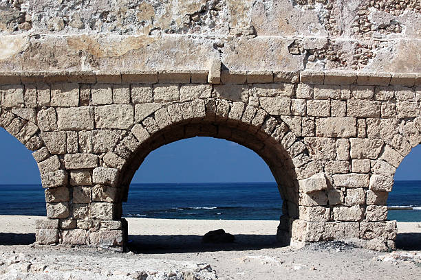 istock Ancient Roman aqueduct in Ceasarea 539057375