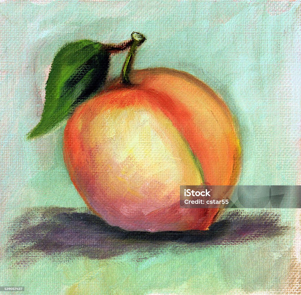 Original Art Acrylic painting Peach Fruit Original hand painted peach. Property Release on file. Fruit stock illustration