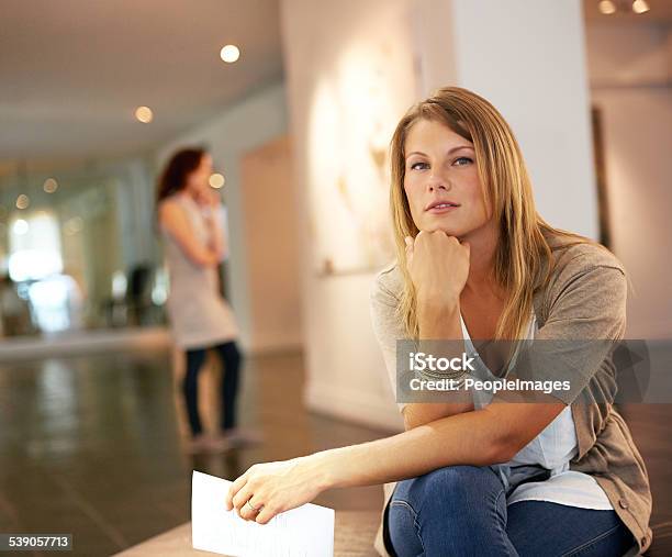 Contemplating Centuries Of Art Stock Photo - Download Image Now - Art Dealer, Lifestyles, 20-29 Years