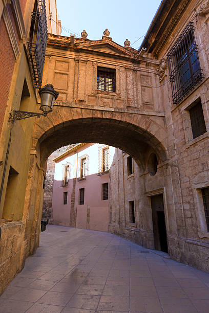 istock Valencia Cathedral Arch Barchilla street at Spain 539058963