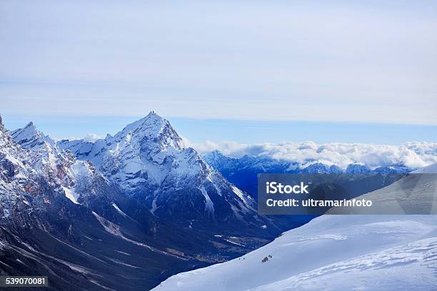 Winter Panorama Alps Mountains Snowy Landscape Cortina Dampezzo Italy Stock Photo - Download Image Now