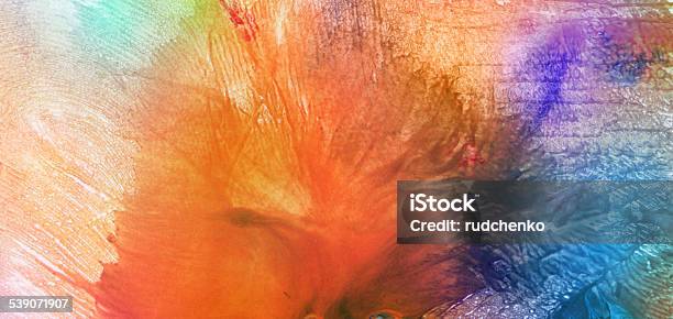 Abstract Acrylic And Watercolor Painted Background Stock Illustration - Download Image Now