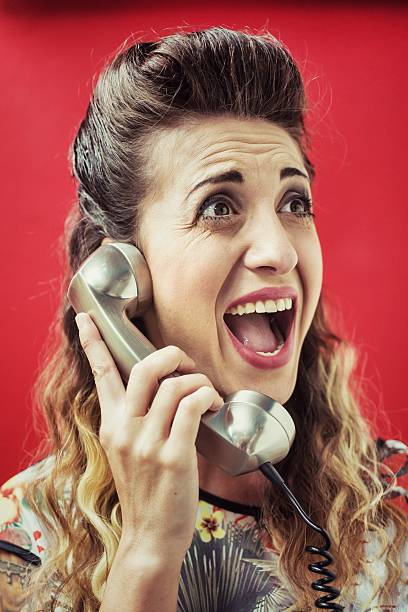 istock Retro Woman on Thelephone 539072323