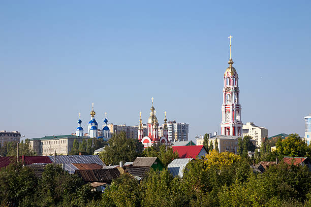 Russia. Tambov. Cityscape Russia. Tambov. View of the Kazan Monastery tambov russia stock pictures, royalty-free photos & images