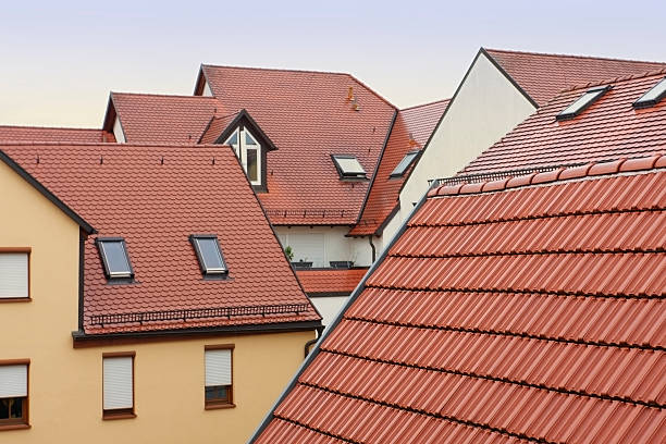 istock Modern roofs of houses in Germany. 539072971