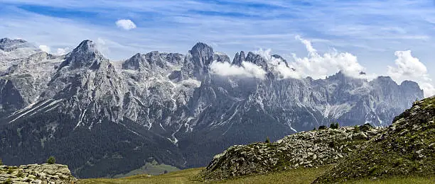 landscape of the italian mountains in summer season - Dolomiti