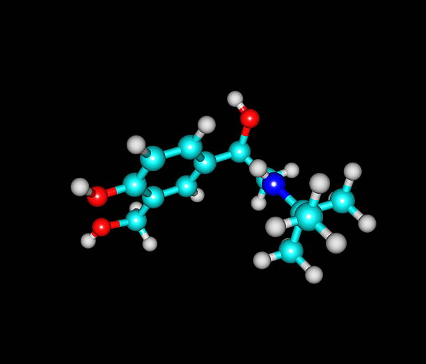 istock Quetiapine molecule isolated on black 539078641