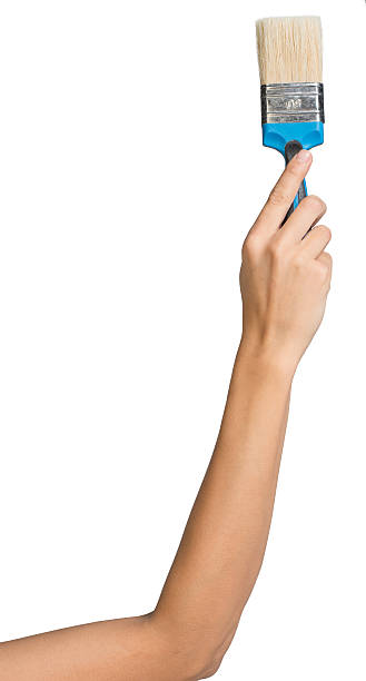 istock Female hand holding paint-brush 539078785