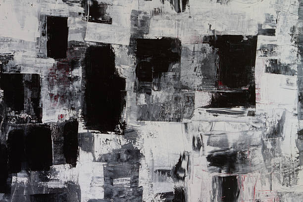 istock Abstract painted black grey and white arts backgrounds 539080795