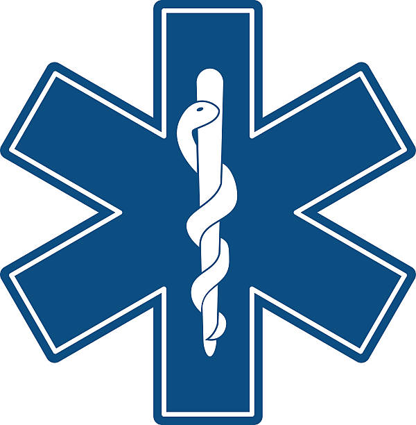 symbol medycyny - ratownik medyczny stock illustrations