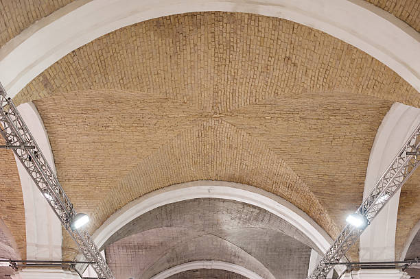 brick lancet arch ceiling in the fortress.