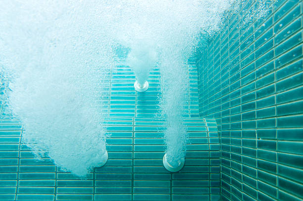 air jet in swimming pool for concept background and feeling fresh