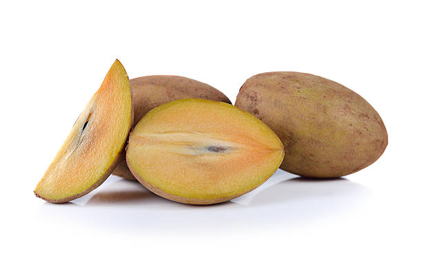 istock fresh sapodilla fruits on white background 539088342