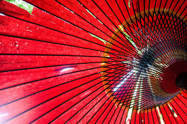 istock Old Red Japanese Paper Parasol 539091332