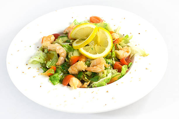 istock salad of shrimp, mixed greens 539092751