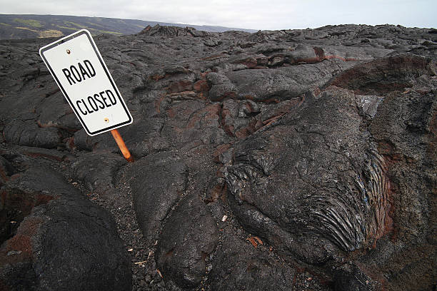 istock Lava Rock Covering the Road 539093445