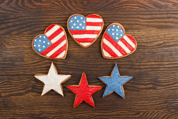 istock Cookies with American patriotic colors 539093590