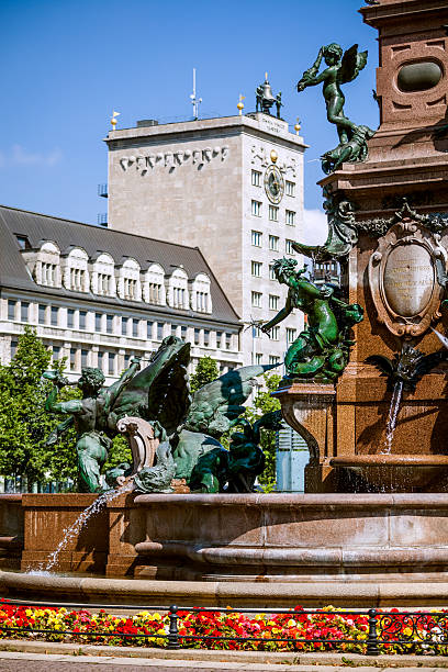 Detail of the famous Mendebrunnen (Mende fountain) in Leipzig, Germany. 
